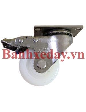 bánh xe PA 75x32 Inox xoay khóa