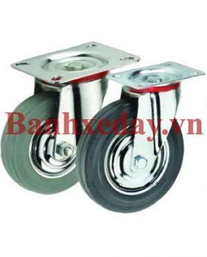 Bánh xe Cao su có nắp che càng xoay 036