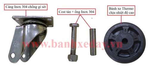 Cấu tạo bxe chịu nhiệt Inox xoay